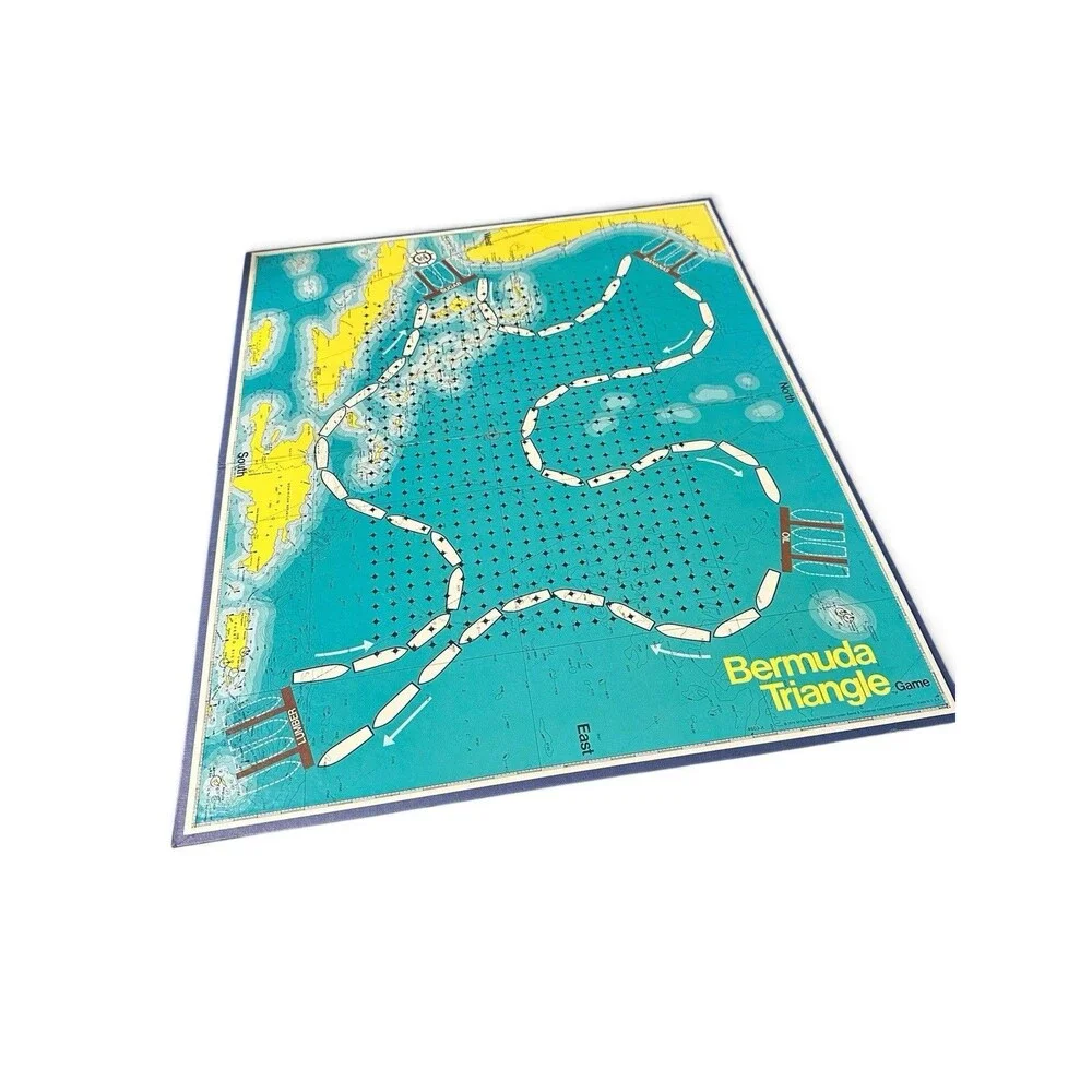 BOARD ONLY-Milton Bradley Bermuda Triangle Game- Good Board